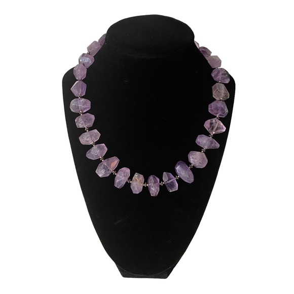 Amethyst Quartz Choker Necklace - Picture 1 of 4